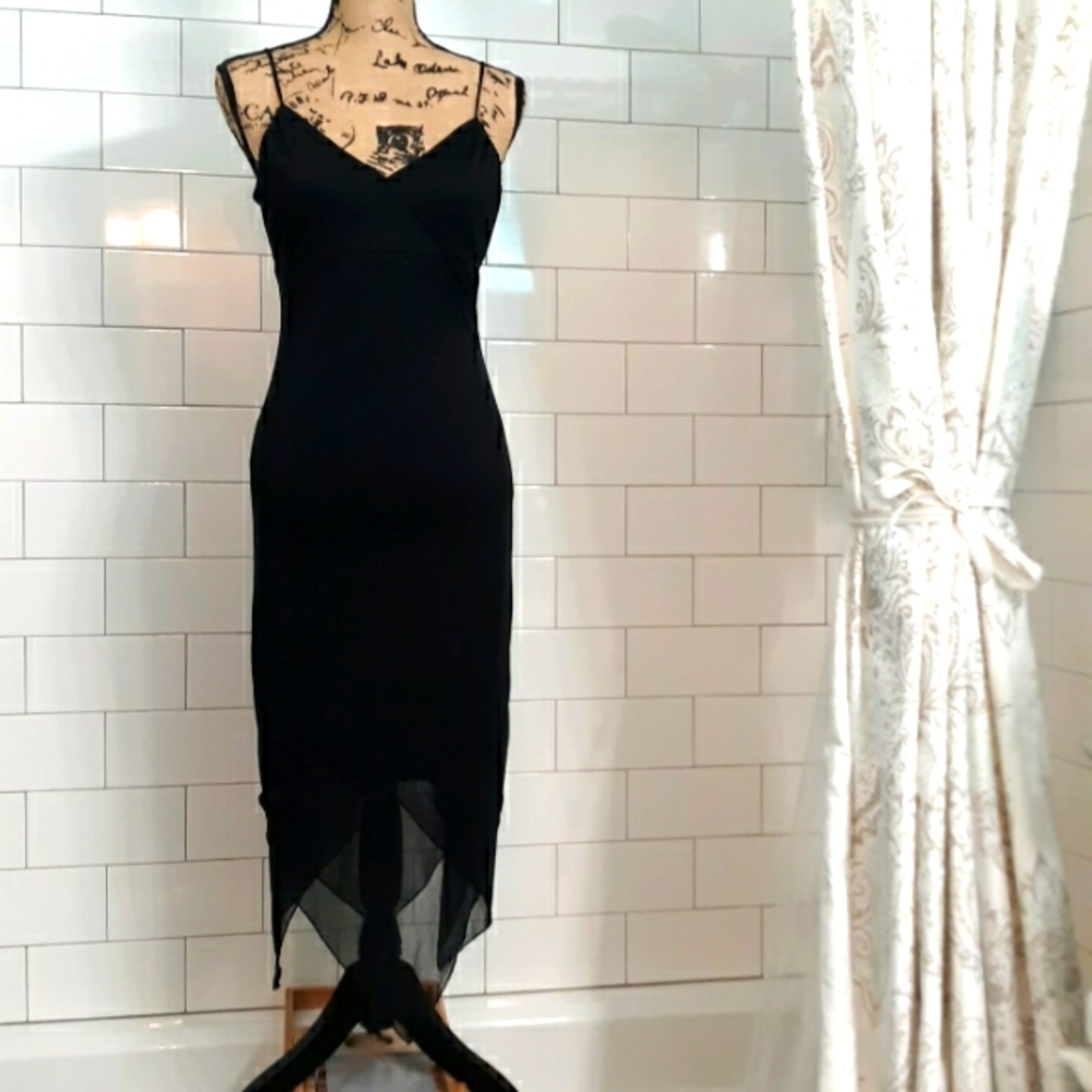 Ecru Studio Black sparkly cocktail dress M